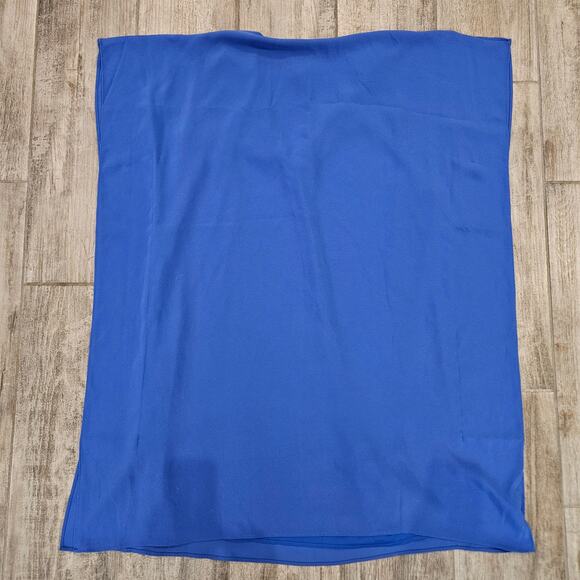 Anna Cate Meredith Crepe Shift Dress Womens S Dazzling Blue Flutter Sleeve - Picture 5 of 10